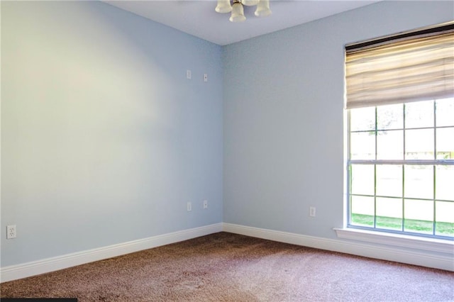 unfurnished room with carpet