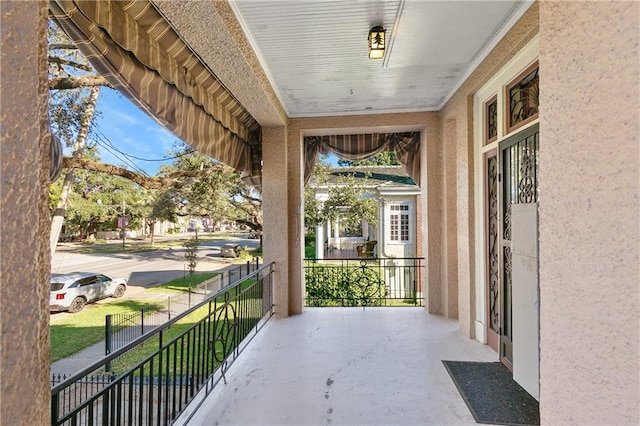 balcony with a porch