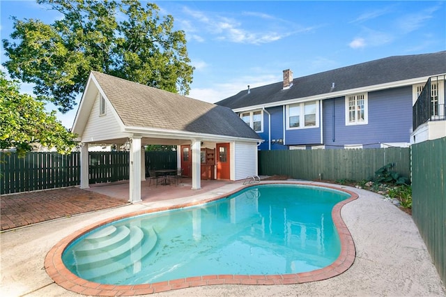 view of pool with a patio