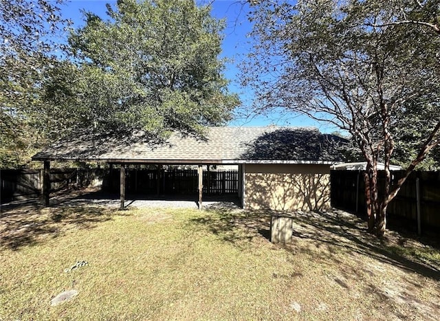 exterior space featuring a front lawn