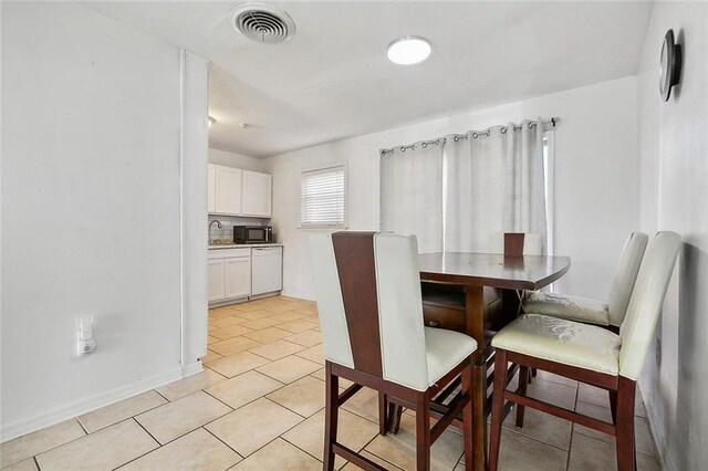1005 35 Th St, Gretna, LA 70053 - dining area with visible vents, baseboards, and light tile patterned floors