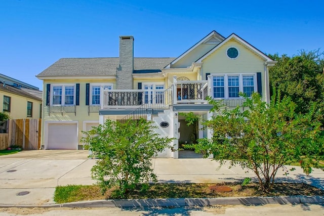 view of front facade with a garage