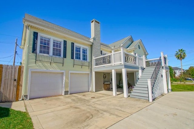 view of front facade with a garage