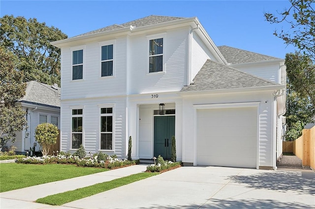 view of front facade featuring a garage