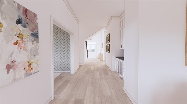 corridor featuring light hardwood / wood-style floors