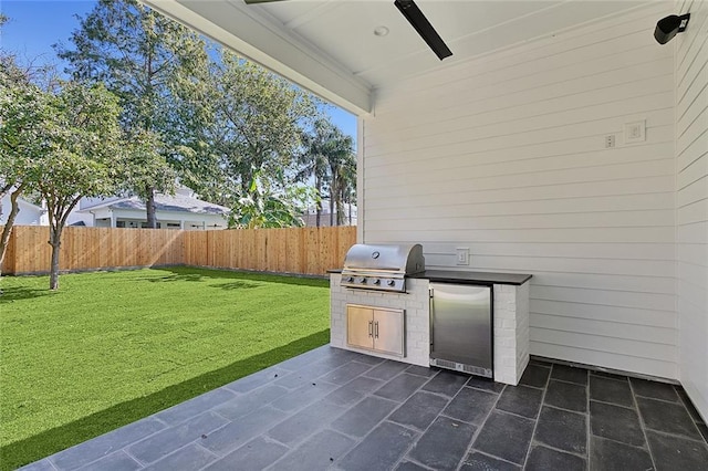 view of patio featuring area for grilling