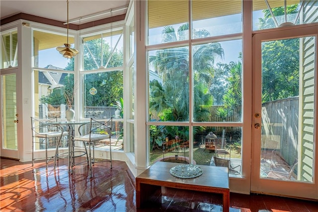 view of sunroom / solarium