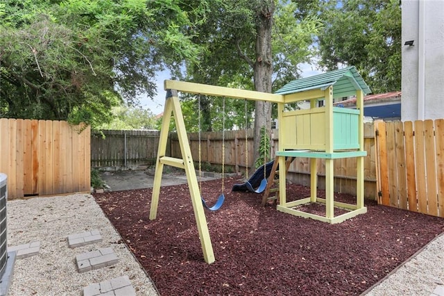 view of jungle gym