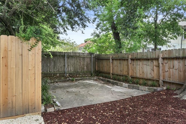 view of yard with a patio area