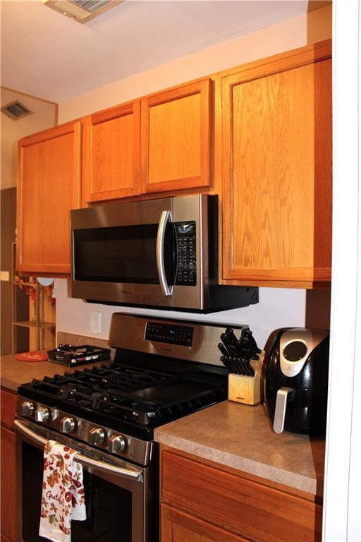 kitchen with stainless steel appliances