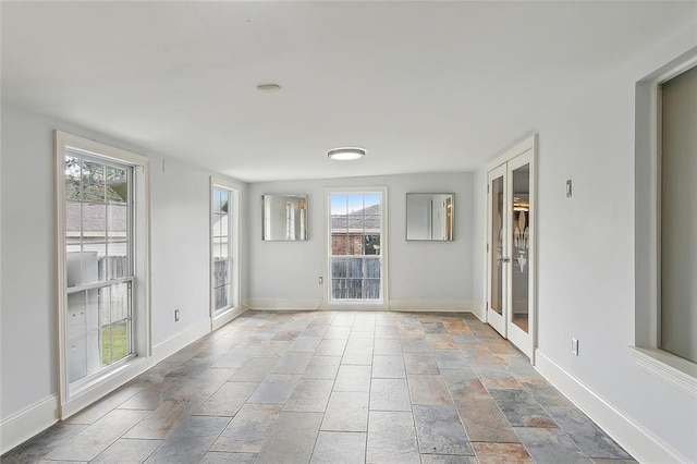 interior space featuring french doors