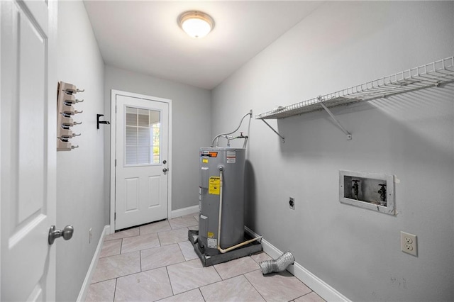 utility room with water heater