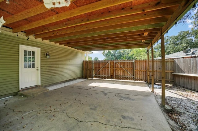 view of patio / terrace with fence
