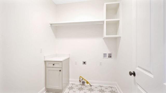 laundry room with hookup for an electric dryer and washer hookup