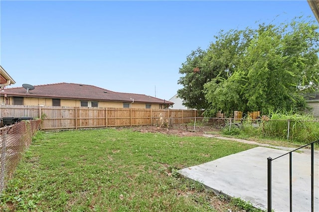 view of yard featuring a patio