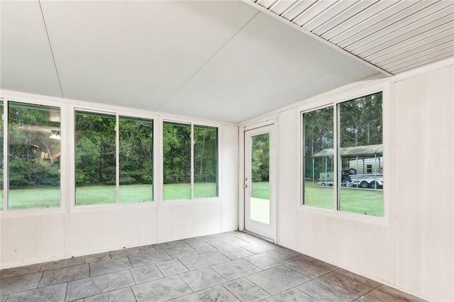 unfurnished sunroom with plenty of natural light