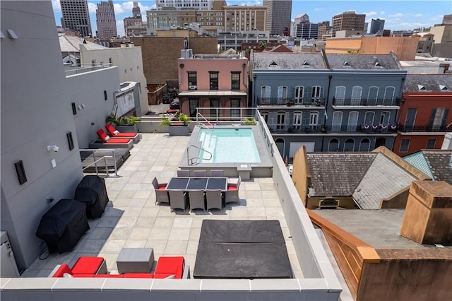 view of pool with a patio