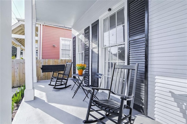 balcony with covered porch