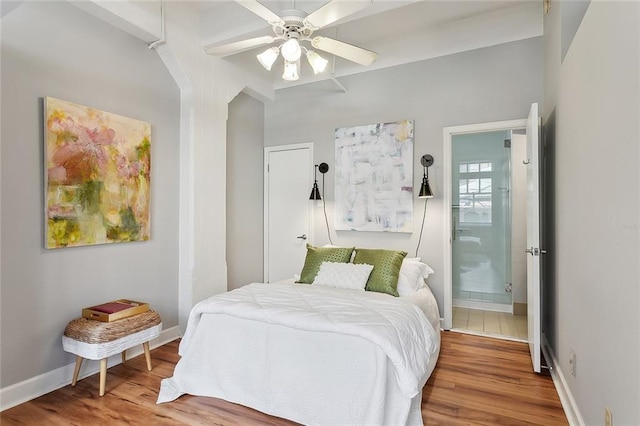 bedroom featuring hardwood / wood-style flooring