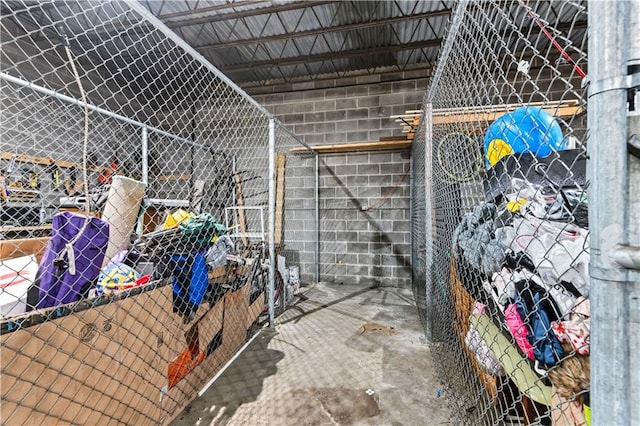 view of storage room