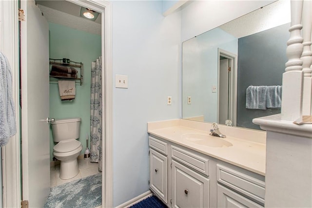 415 Driftwood Cir, Slidell, LA 70458 - bathroom with vanity, tile patterned floors, and toilet