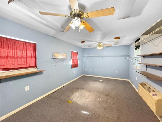 empty room with ceiling fan