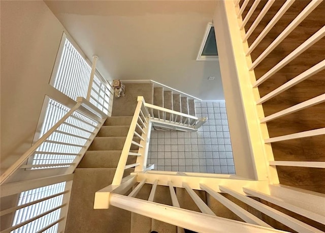 staircase featuring a wealth of natural light