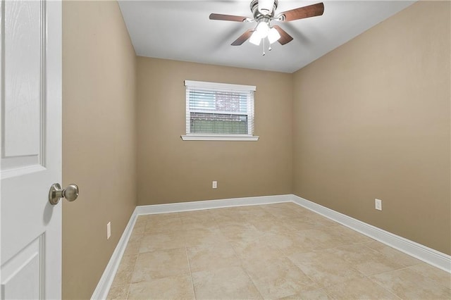41719 40th St, New Orleans, LA 70124 - unfurnished room with a ceiling fan, baseboards, and light tile patterned floors