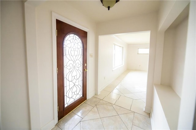 view of tiled foyer