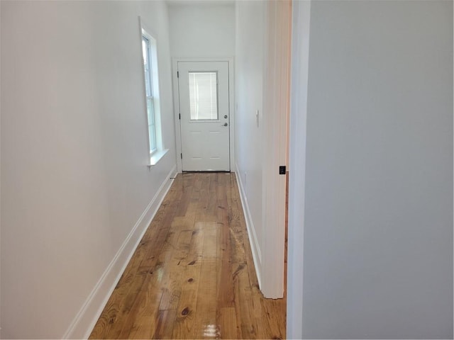 hallway featuring light hardwood / wood-style floors