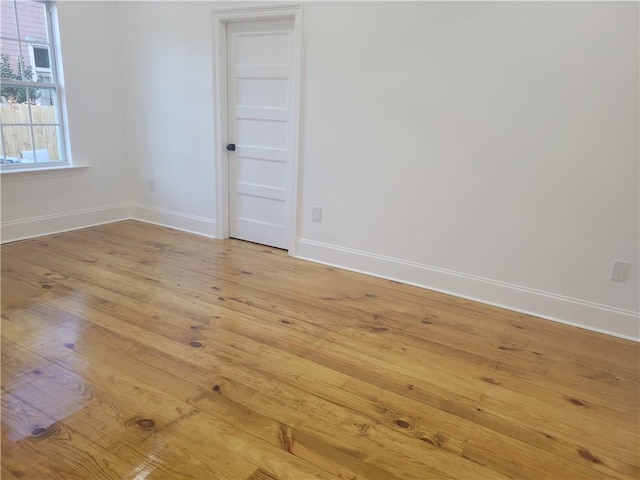 empty room featuring light hardwood / wood-style floors