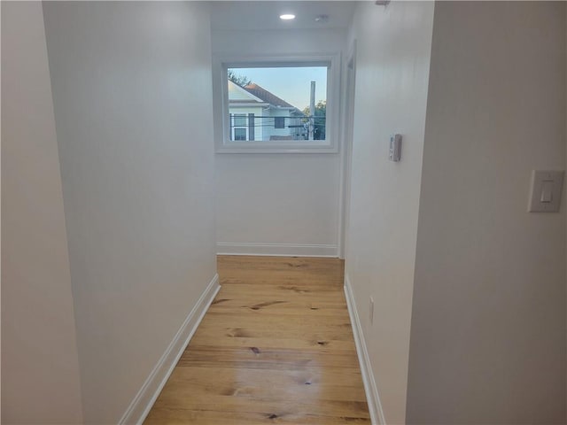 hallway featuring light hardwood / wood-style floors