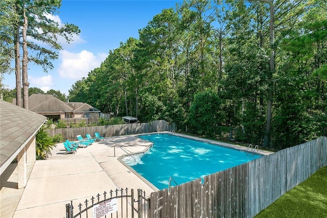 view of pool with a patio