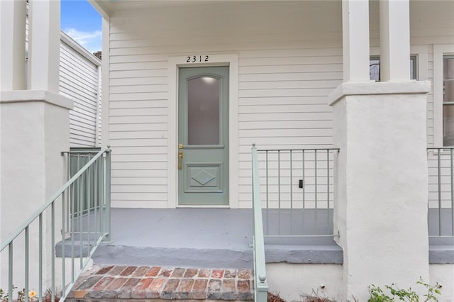 view of doorway to property