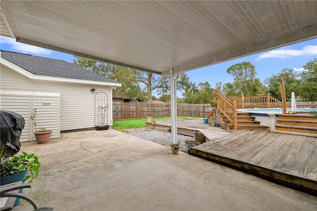 view of patio / terrace featuring a pool side deck