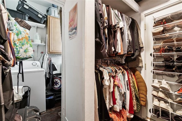 interior space featuring washer / dryer