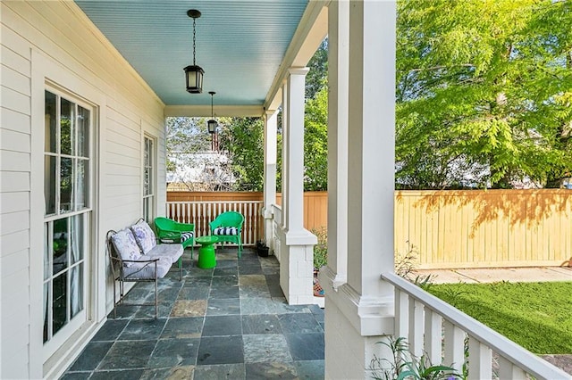 view of patio / terrace with a porch