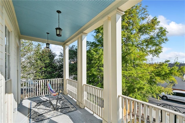 balcony with a porch