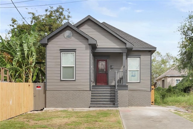 view of bungalow-style house