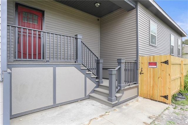 view of doorway to property