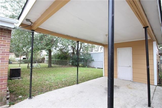 view of patio / terrace featuring central AC