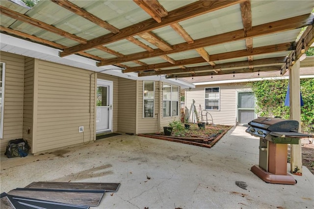 view of patio featuring area for grilling