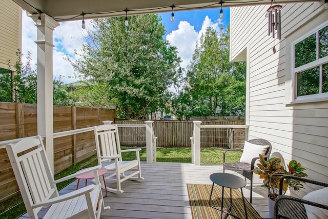 view of wooden deck