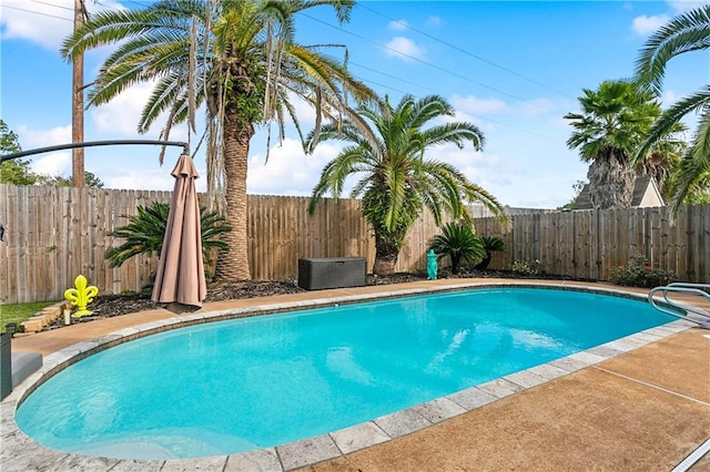 view of pool with cooling unit