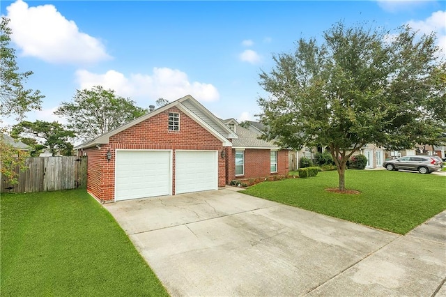 view of front of property with a front lawn