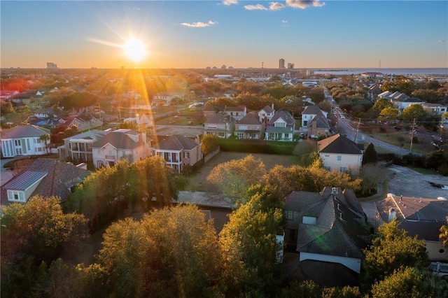 drone / aerial view with a residential view