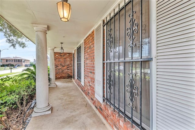 view of patio / terrace with a porch