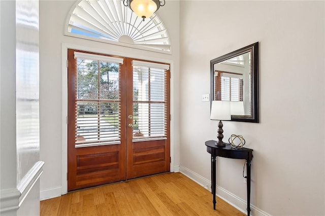 entryway featuring light hardwood / wood-style flooring