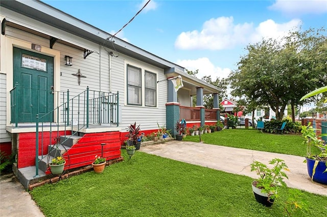 exterior space featuring a yard