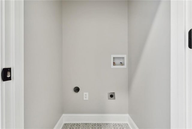 laundry area featuring hookup for a washing machine and hookup for an electric dryer